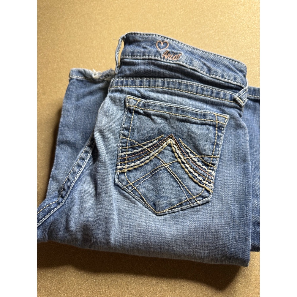 Ariat REAL Denim Womens Size 14 Bootcut‎ Jeans Light Wash Stretch Western 2164